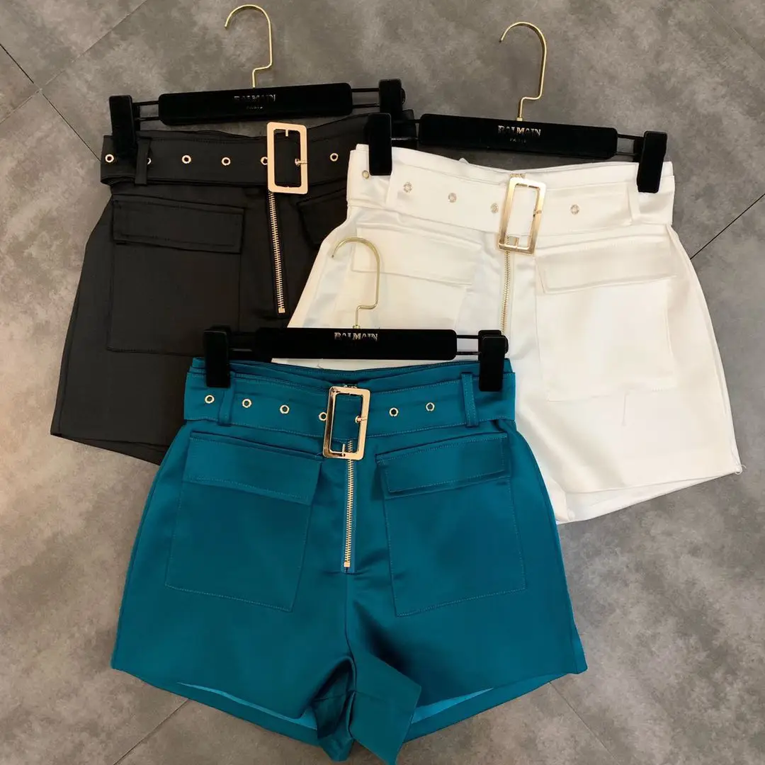 Женские широкие брюки на молнии повседневные однотонные с высокой талией и