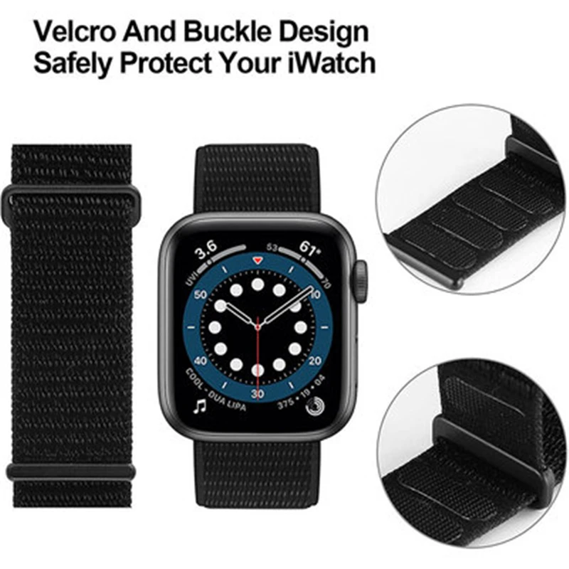 Nylon Strap For Apple Watch Band 8 7 SE 6 5 4 Ultra 49MM 40MM 44MM 45MM 41MM Accessorie bracelet for iWatch serie 3 2 38MM 42MM