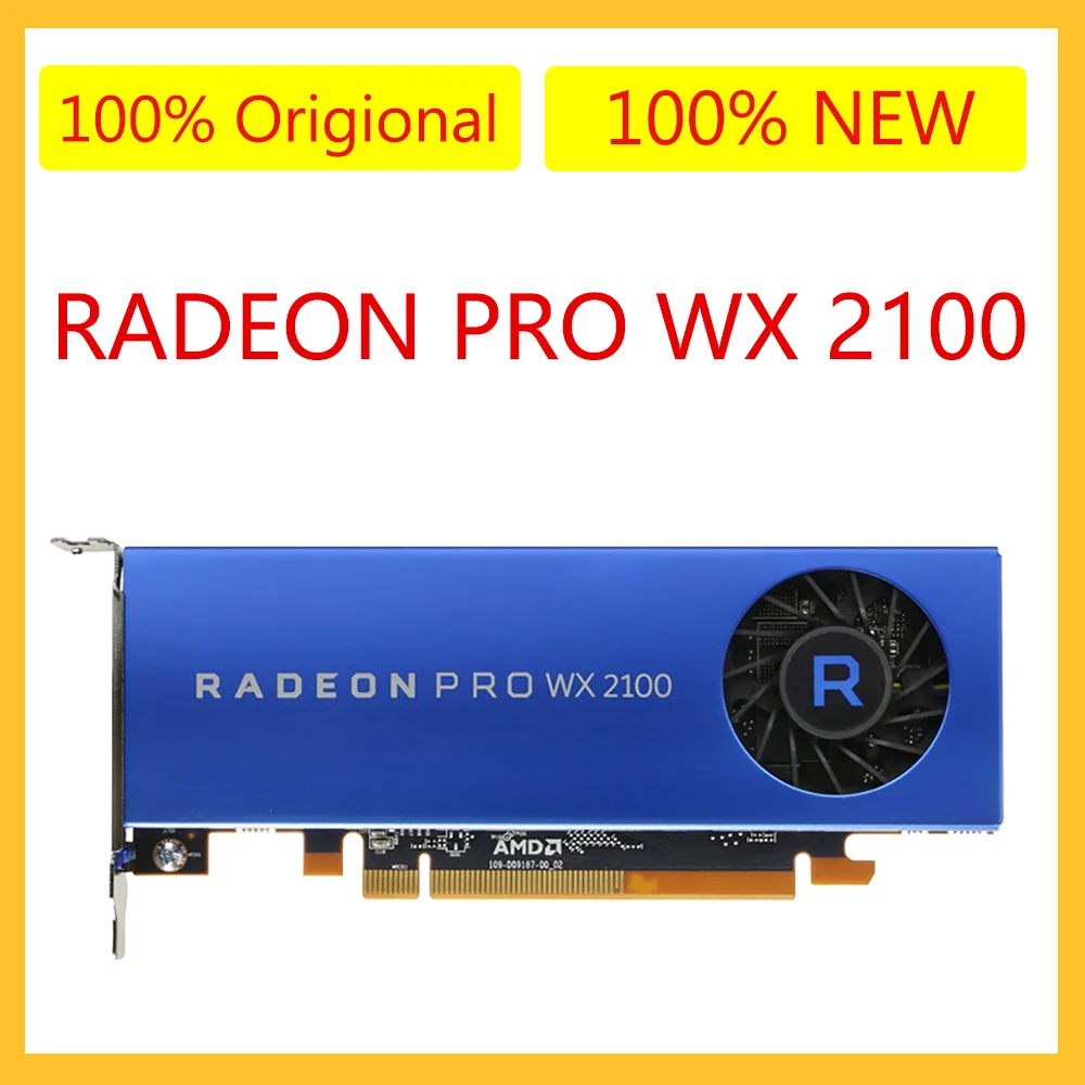 Оригинальная Новая графическая карта для AMD Radeon Pro WX 2100 2 Гб рабочая станция 2MDP1DP