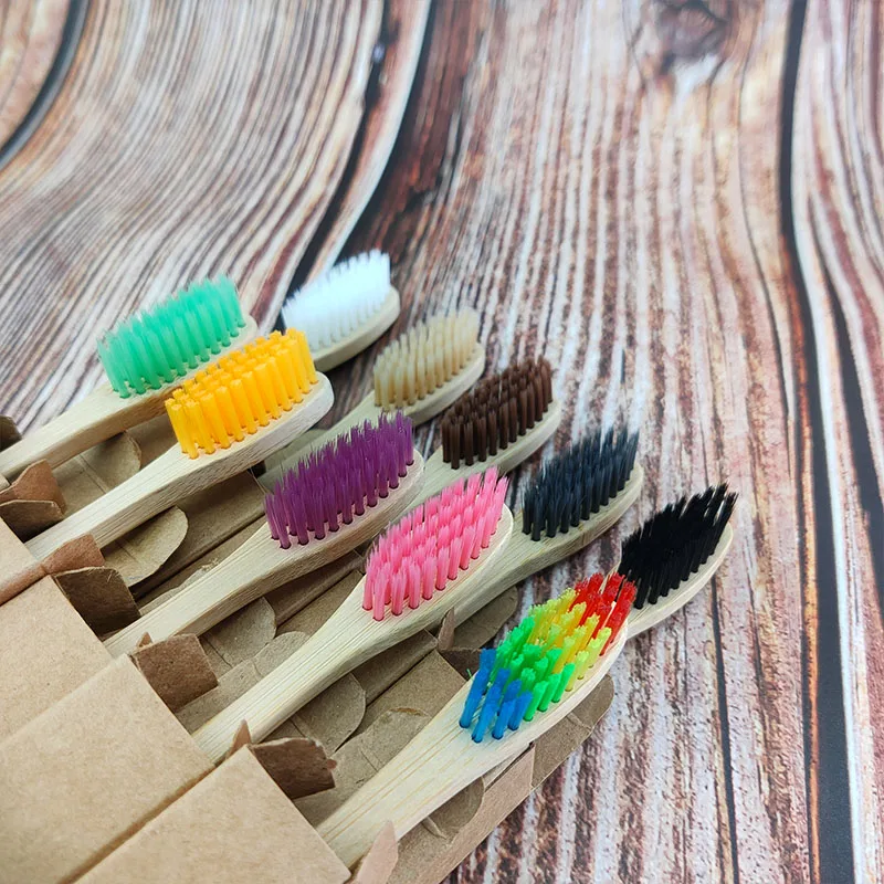 10 шт./лот Бамбуковая деревянная зубная щетка мягкие зубные щетки для волос