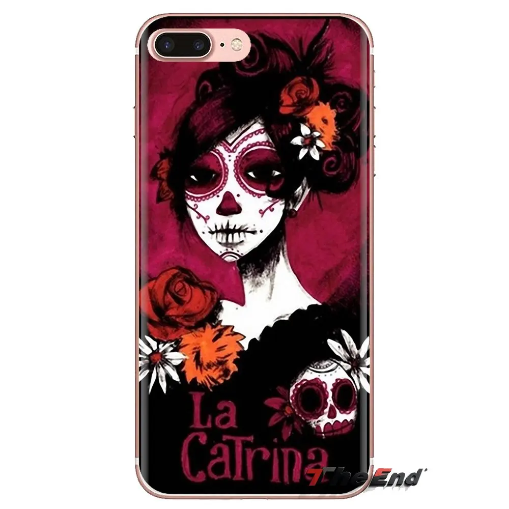 La Калавера de la Catrina Girl череп для htc один U11 U12 X9 M7 M8 A9 M9 M10 E9 Plus Desire 630 530 626 628 816 820 830