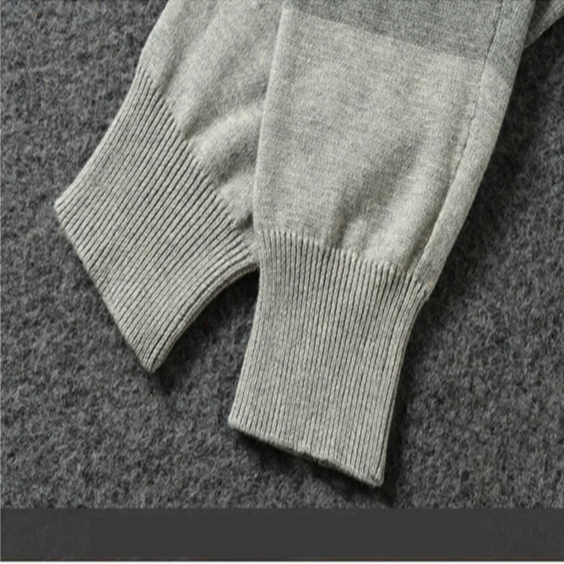 

Men's O-neck Cotton Pullover Patchwork Thin Autumn Spring Comfortable Slim Fit Long Sleeve Clothes Knitted Casual Male Sweater