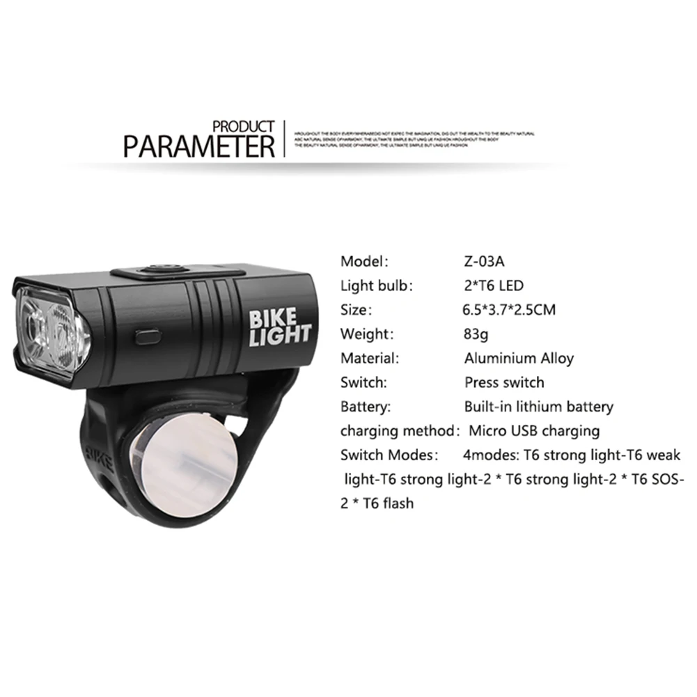 T6 LED Bicycle Light 10W 800LM 6 Modes USB Rechargeable Power Display MTB Mountain Road Bike Front Lamp Cycling Equipment