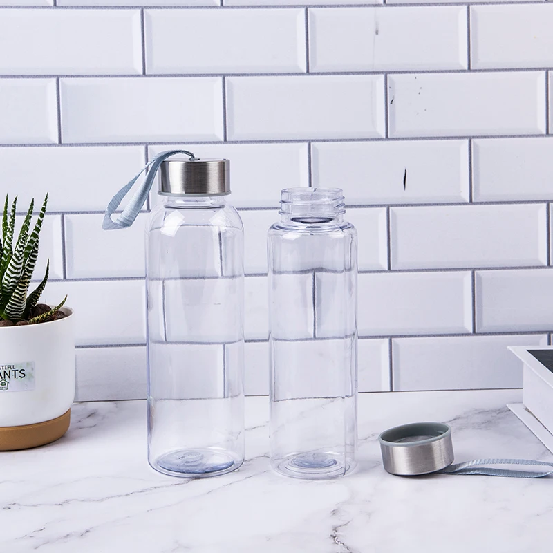 Пластиковые прозрачные круглые портативные бутылки для воды пешего туризма йоги