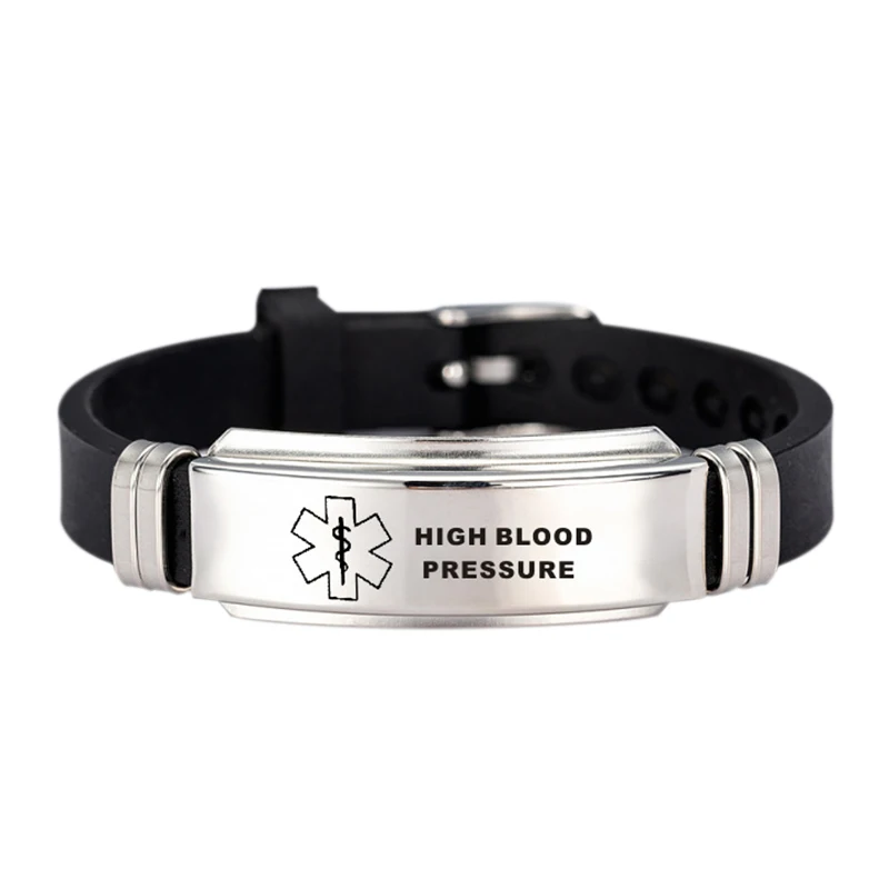 Браслет из нержавеющей стали для женщин и мужчин с гравировкой медицинский