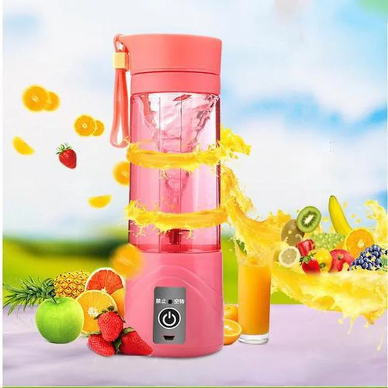 

Portable Home USB Rechargeable 6-Blade Electric Fruit Extractor Juice Blender Machine Sports Bottle Juicing Cup Kitchen Tools