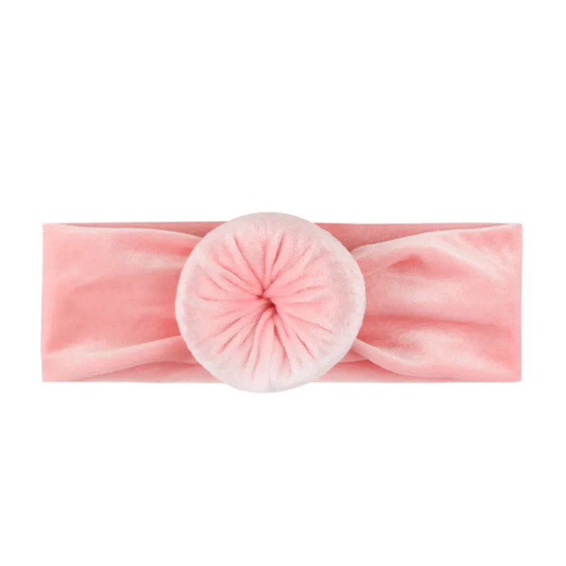 Toddler Baby Velvet Solid Knot Ball Headdress Accessories Headwrap Headband Heandwear | Мать и ребенок