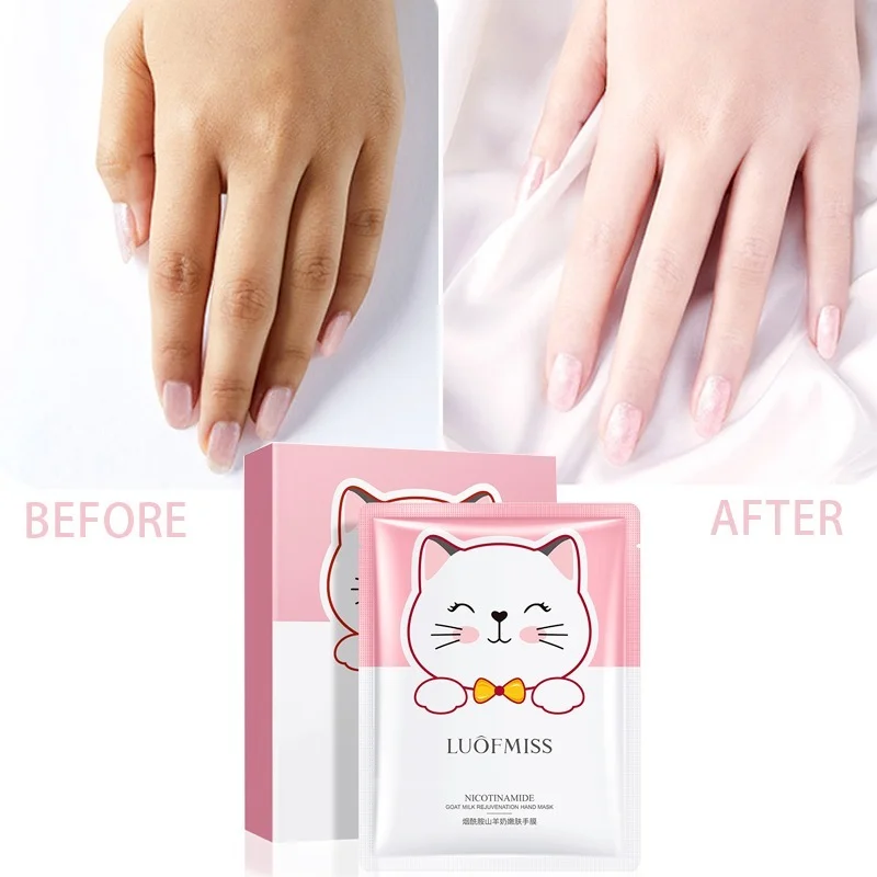

Cat Hand Mask Goat Milk Rejuvenation Moisturizing Whitening Skin Care Exfoliating Calluses Repair Cuticle Hand Care