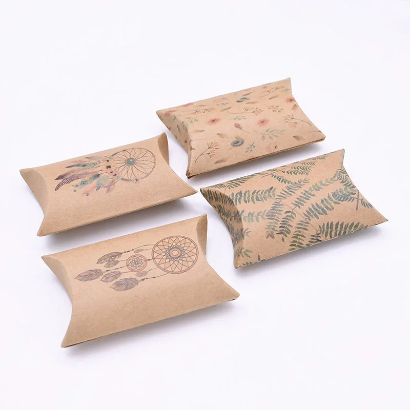 20 шт коробка конфет крафт-бумага форма подушки подарочные сумки Сделай Сам