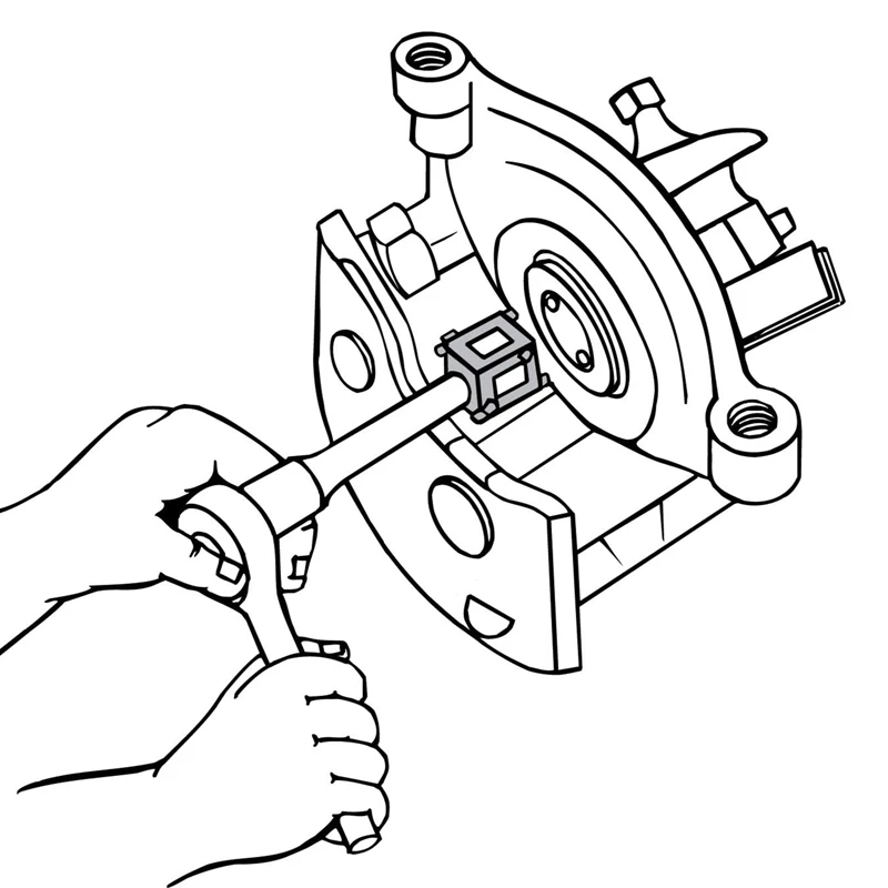 

Auto Car Vehicle Rear Disc Brake Piston Caliper Wind Back Cube Tool 3/8" Durable 28600 Alloy Steel Disc Brake Piston Tool