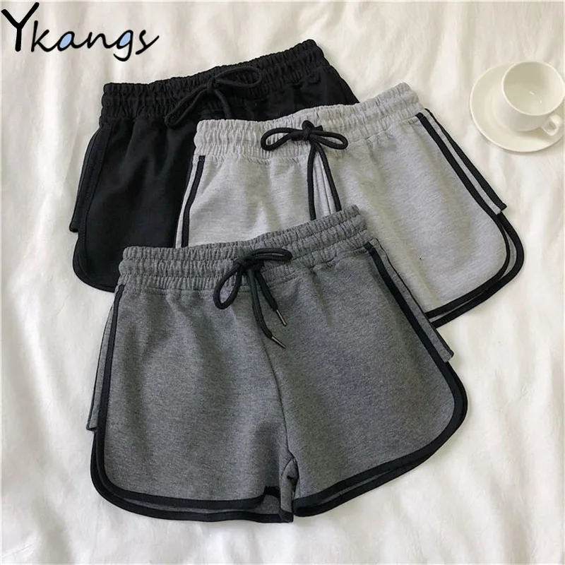 

Striped Elastic Waist Drawstring Shorts Cycling Women'S Clothing Sportswear Summer Fitness Sports Joggers Fashion Hot Pants