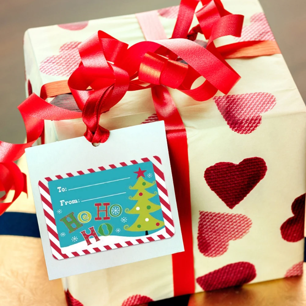 Present Gift Seal Decals Name Tags Adhesive 6 Designs Christmas Sticker | Канцтовары для офиса и дома