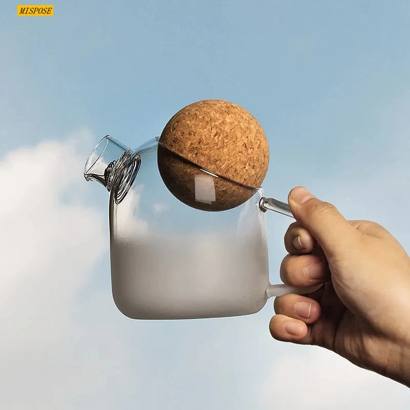 

Simple Transparent Glass Teapot Heat-Resistant Household Flower Teapot Fruit Juice Container Decanter for Water for Lemon