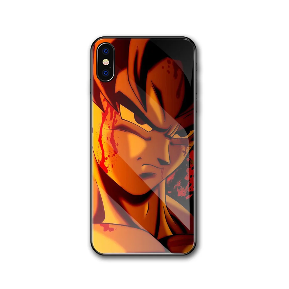 02206 Чехол Finder для iphone XS чехол Dragon Ball Супер Saiyan чехол из закаленного стекла для iphone 6 6S 7 8 plus X XR XS MAX 11 pro max - Цвет: 02206