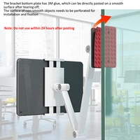 bewiser wall mount tablet stand multi angle adjustable three shaft design aluminum cell phone wall mount holder for iphone ipad