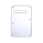 Накладка на заднюю панель для гитары, однослойная, серебристая, зеркальная, акриловая