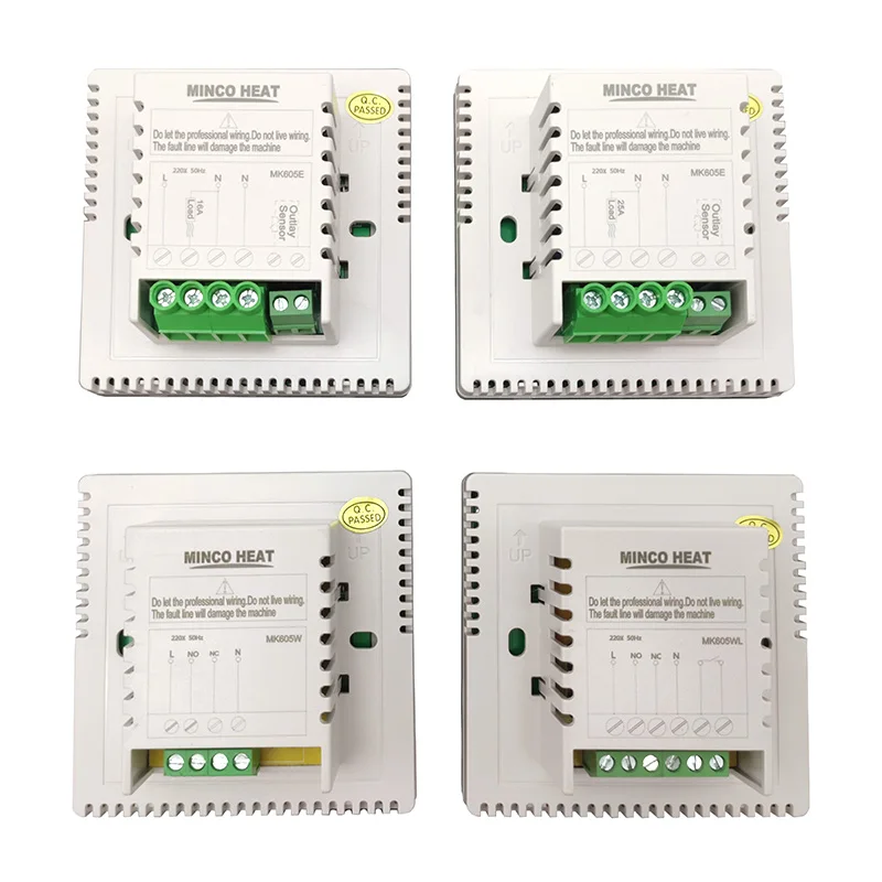 MK605 Minco Heat 3A 16A 25A Электрический или водный 230 в цифровой ЖК-дисплей Еженедельный программируемый терморегулятор для обогрева пола