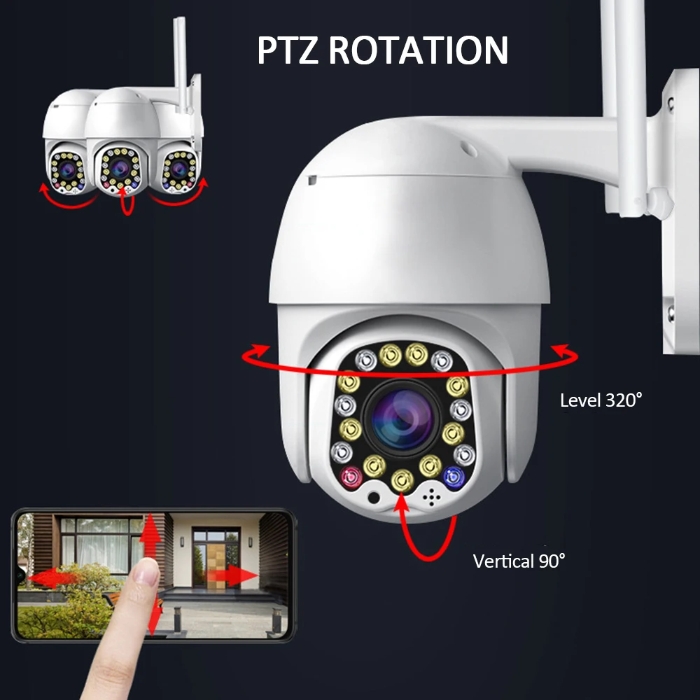 1080P PTZ IP камера Wifi наружная скорость купольная беспроводная видеокамера с Wi Fi