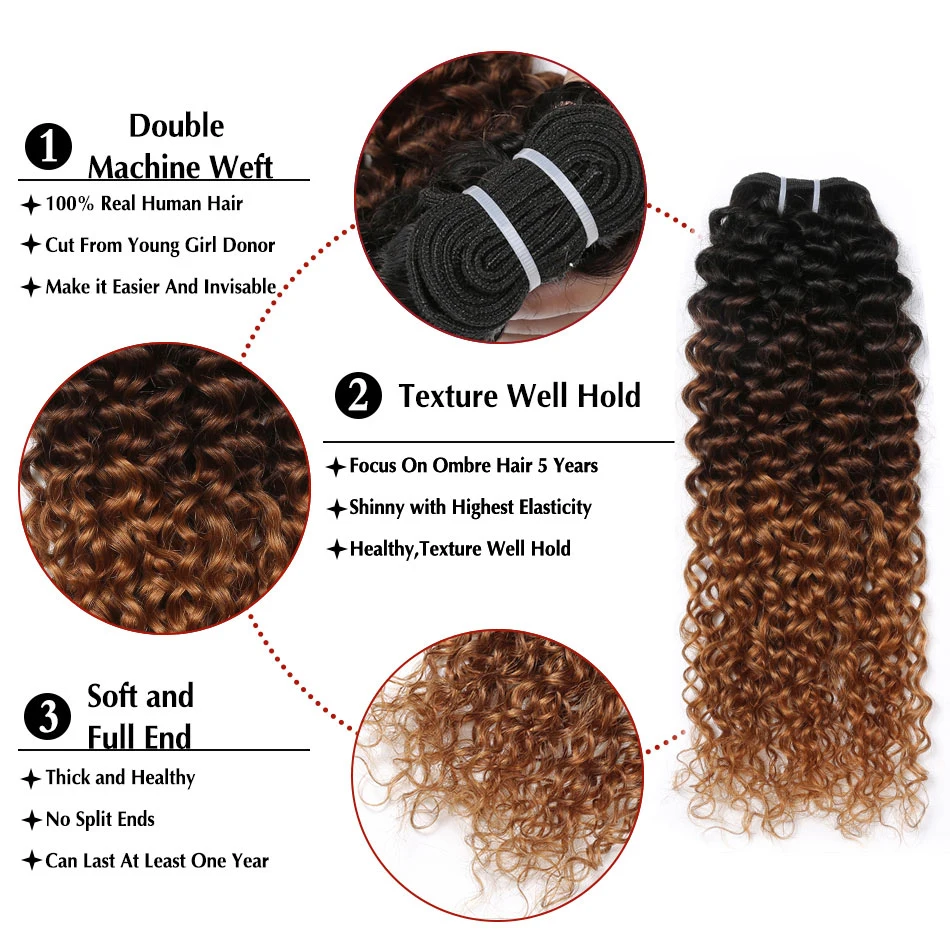 

Honey Blonde Ombre Bundles Bone Raw Indian Hair Unprocessed Kinky Curly Human Hair 1/3/4 Bundles Deals Demy Hair Weave Bundles