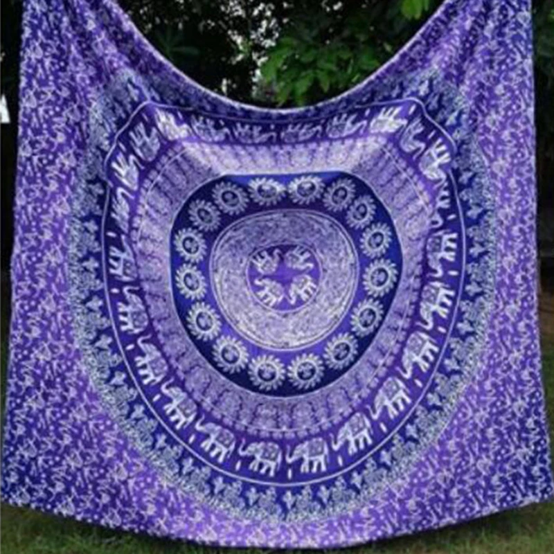 Гобелены с изображением индийской мандалы хиппи ковер для пляжа путешествий