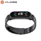 Металлический ремешок для Mi Band 6 5 4 3, браслет для Mi Band 5, Mi Band 4 Correa