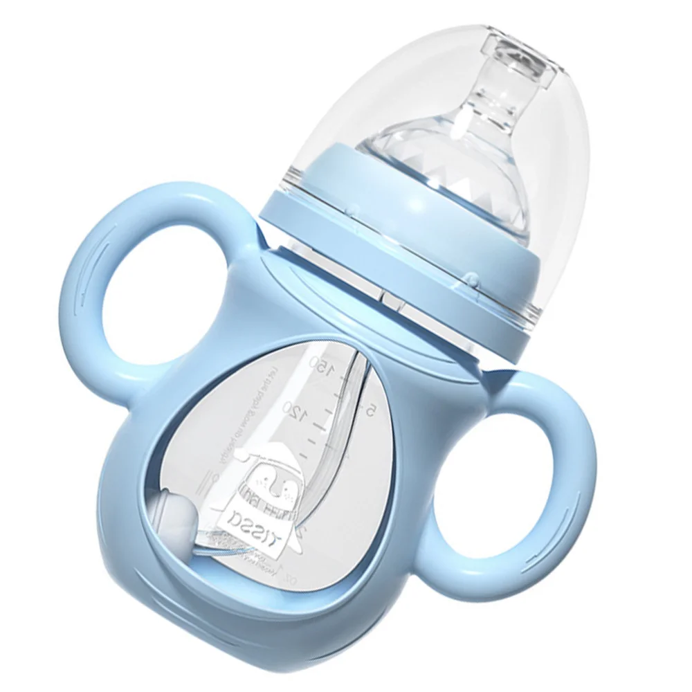 

1Pc Detachable Nursing Bottle Baby Breast Milk Bottle Baby Juice Bottle (Blue)