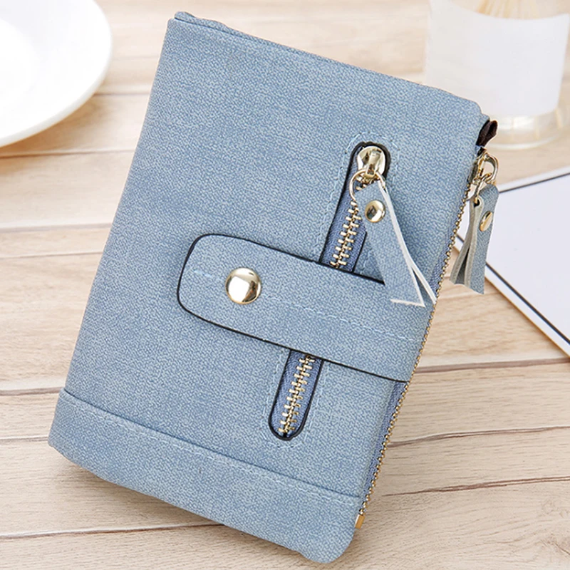 

Good Quality Women Short Purse Zipper Clutch Bag High Quality Female Wallets Coin Pocket Simple Solid Cute Wallets
