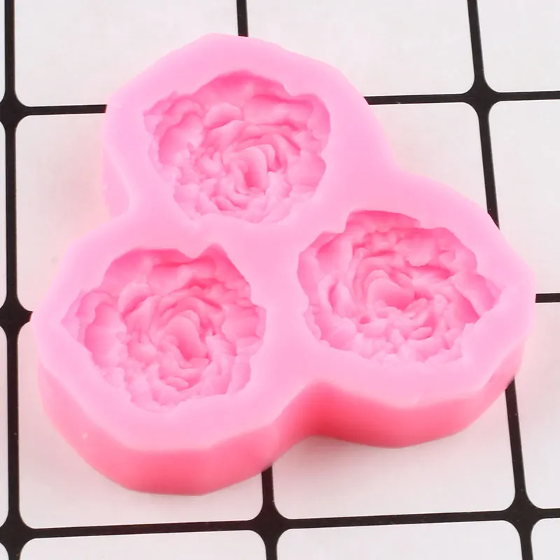Пион силиконовые формы в виде цветка свадьба кекс Топпер инструменты для