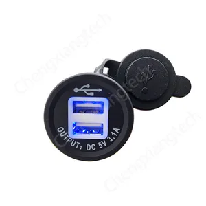 Автомобильное зарядное устройство с двумя USB-портами, 5 В, 3,1 А