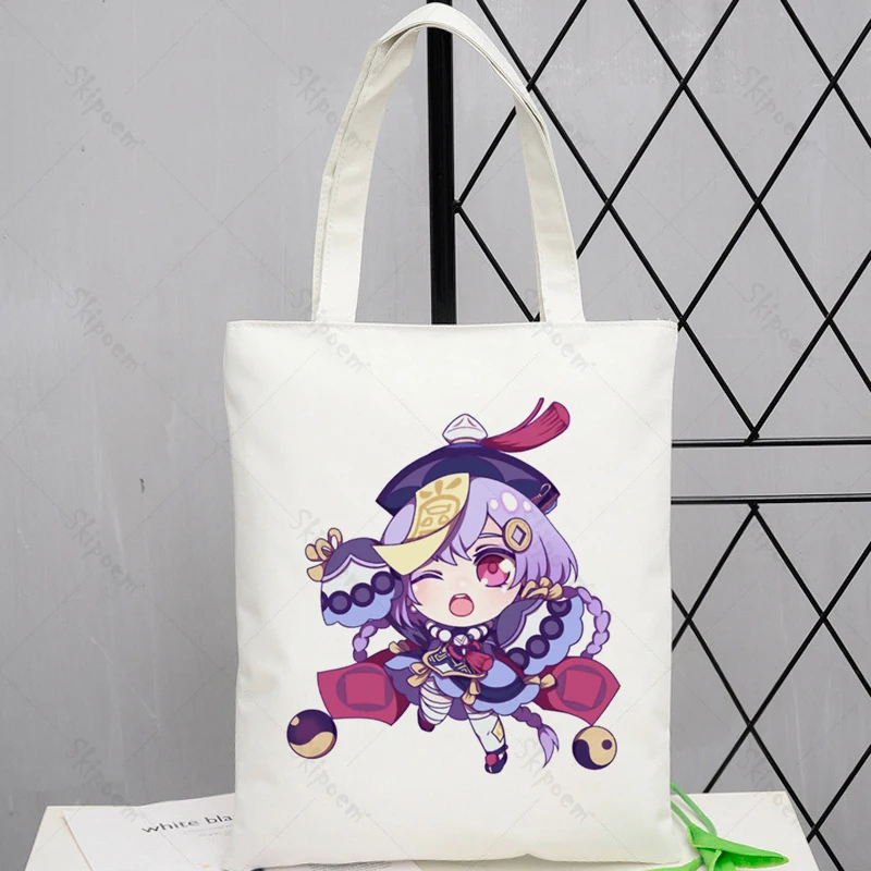 

Холщовая Сумка-тоут, сумки для покупок, сумки Genshin Impact Eco, сумки-мессенджеры на плечо, красивая винтажная школьная сумка в стиле Харадзюку