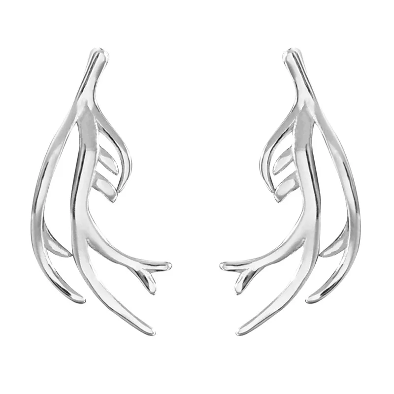 

Delicate Jewelry Sweet Christmas Elk Earrings Simple Design Hot Selling Silvery Plating Stud Earring For Woman Celebration Gifts