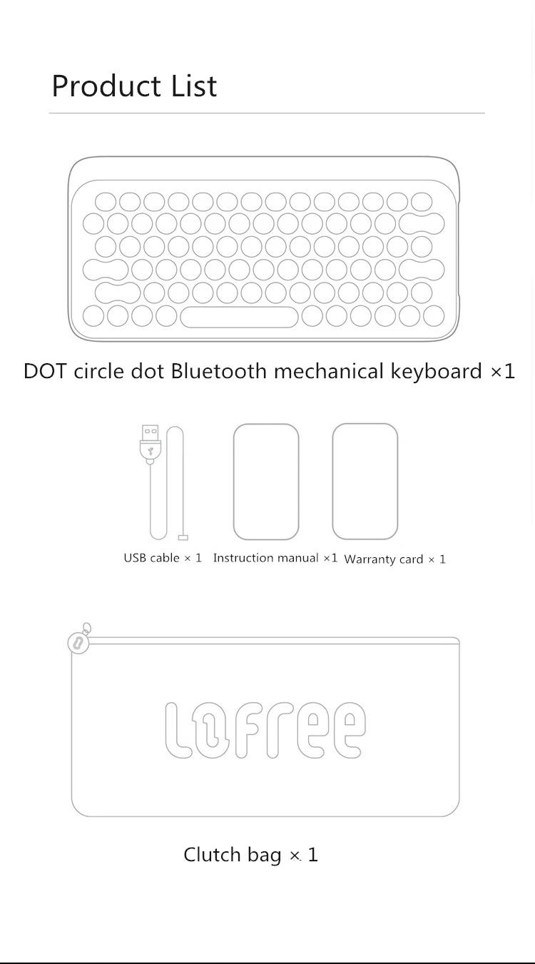 Круглый в горошек Bluetooth Беспроводная помада для девочек синяя ось механическая клавиатура для Apple MAC игровая клавиатура 79(ключ