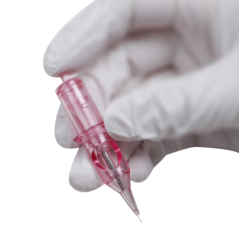 

5/10 Pcs 1001RL Tattoos Pen Machines Safe Disposable 0.30MM Pink Single Needles