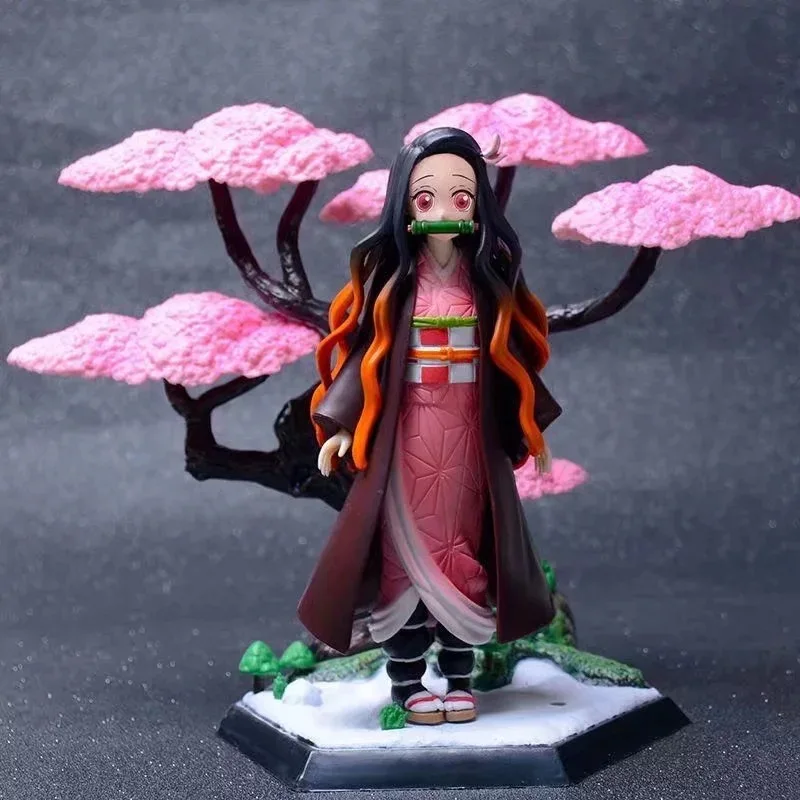 Экшн фигурка Kimetsu no Yaiba Nezuko Zenitsu Tanjirou из ПВХ игрушечная аниме рассекающий демонов