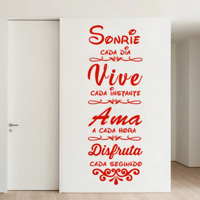 Цитаты на испанском Наклейка на стену Normas de Casa Vinilos Настенный декор для гостиной Настенная Наклейка Съемный домашний декор плакат