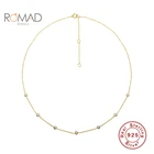 ROMAD 2020 изысканные ювелирные изделия 925 Серебряное ожерелье для женщин Простое жемчужное ожерелье Bijoux Femme (украшения своими руками)