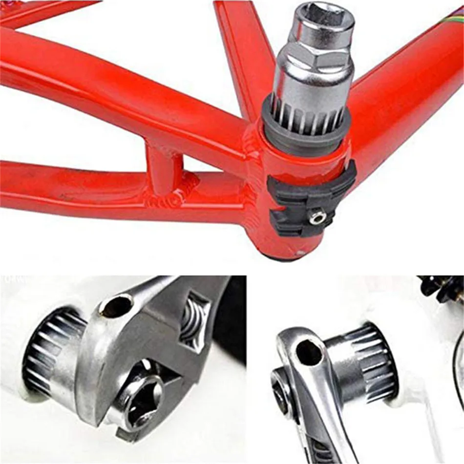 

TimelyTrust 5PCS/Set Mountain Bike Bicycle Chain Flywheel Axis Extractor Removal Repair Tool Kit Alloy Iron and Plastic