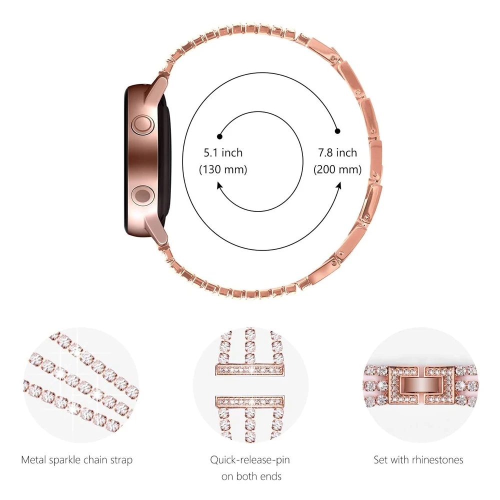 Фото Металлический ремешок для Samsung Galaxy Watch 4 / Watch 4 Classic 42 мм/Watch 3 41 мм/Active 2 44 мм 40 мм 20 мм №3