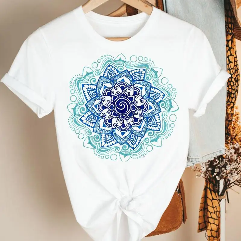 

Women Clothes 90s Ladies Watercolor Tree Aesthetic Summer Print Fashion Tshirt Female Short Sleeve Tee Top Graphic T-shirt