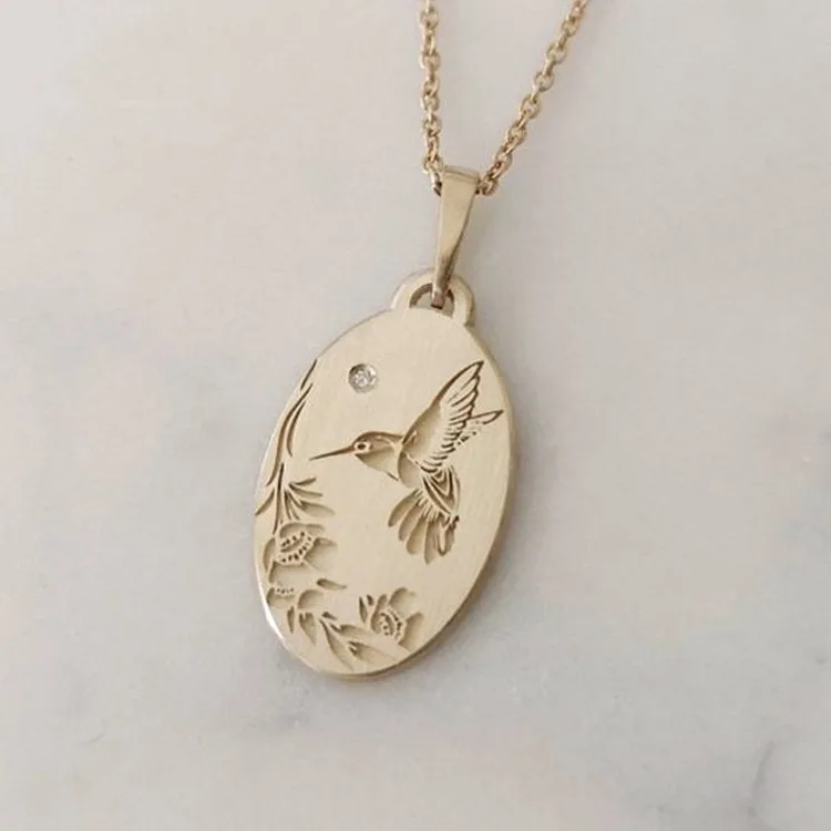 

Geometric gold Korean style cold wind simple pattern necklace pendant