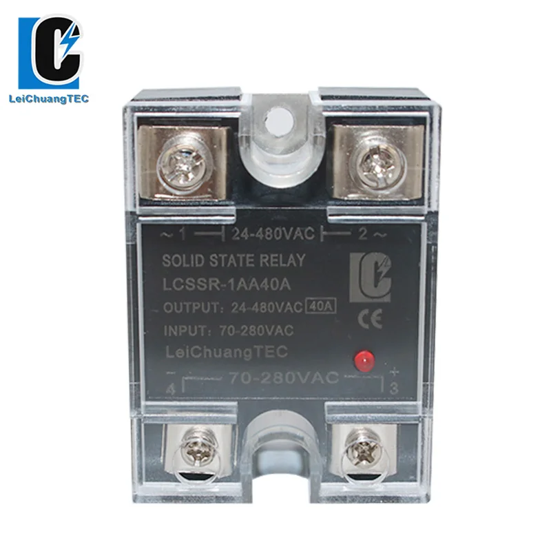 

SSR Relay Single Phase Solid State Relay 10A-120A AC Control AC SSR, 3-32VDC to 24-280VDC