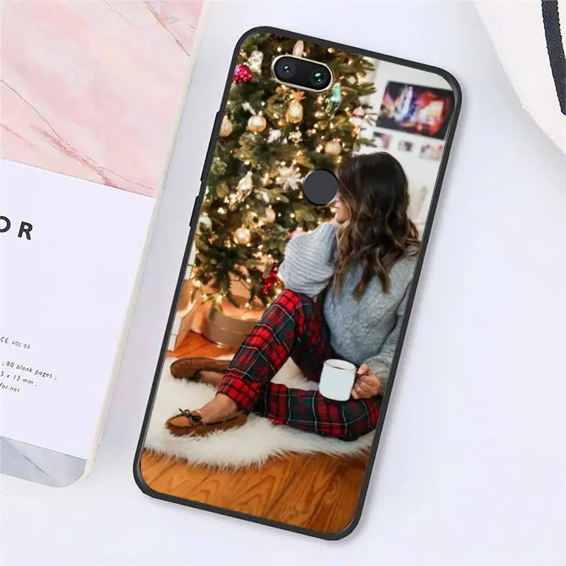 

Vogue Christmas girl pattern Phone Case For Xiaomi Redmi note 7 8 9 t k30 max3 9 s 10 pro lite Luxury brand shell funda coque