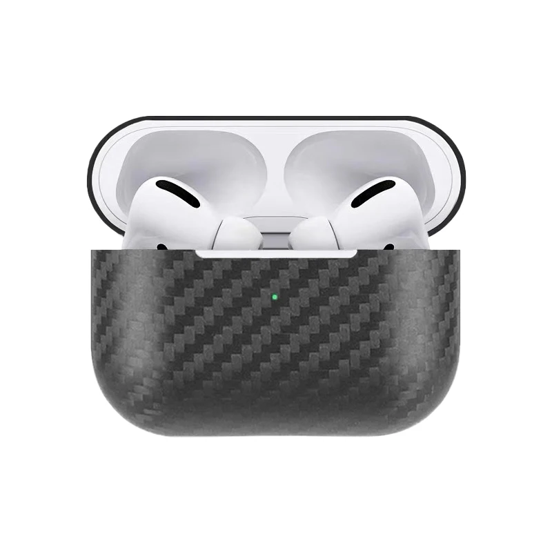 Matte Black Настоящее углеродное волокно тонкий 0,6 мм Thiness Fit защитный чехол для Apple AirPod Pro - Цвет: Matte Black