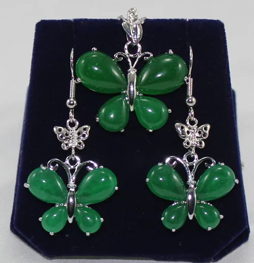 

Любимые посеребренные серьги и подвески в виде бабочки из нефрита