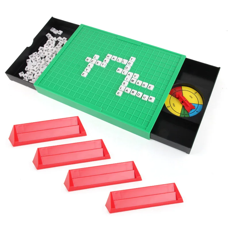 

Portable Scrabble Games Kid Crossword Puzzles Children Board Spelling Table Jigsaw Words Teaching Aid Fun Educational Toys Fun