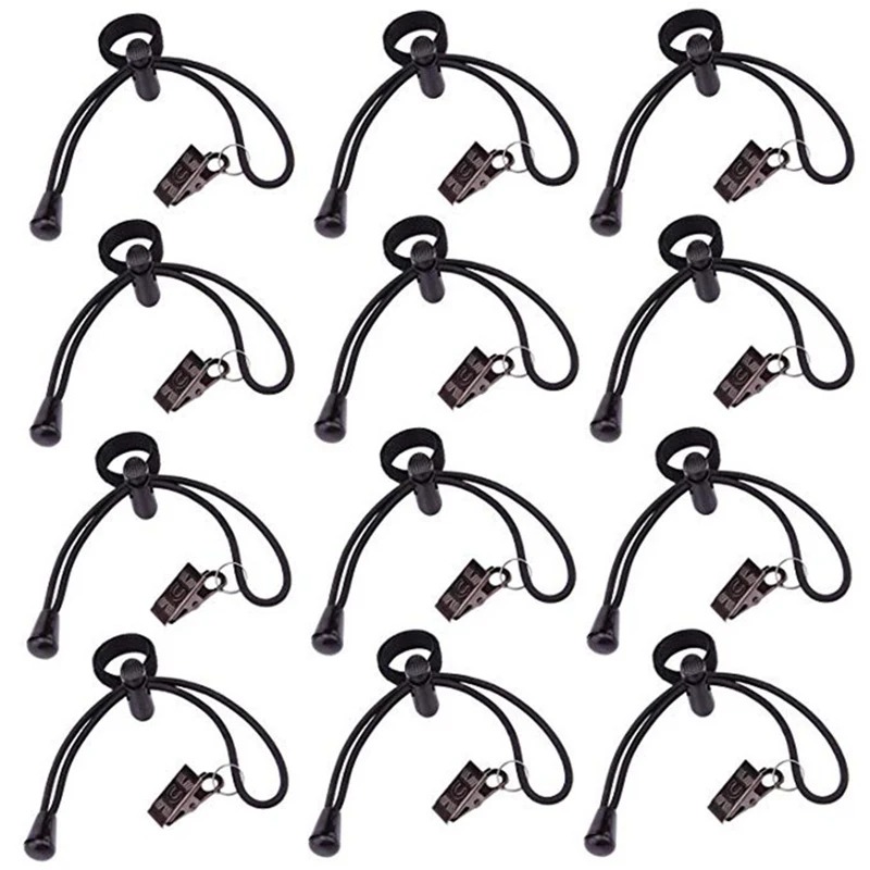 

8Pcs/Pack Background Cloth Clamps Photography Work Room Backdrop Clips Holder 200mm/9inch Adjustable Elastic Cord