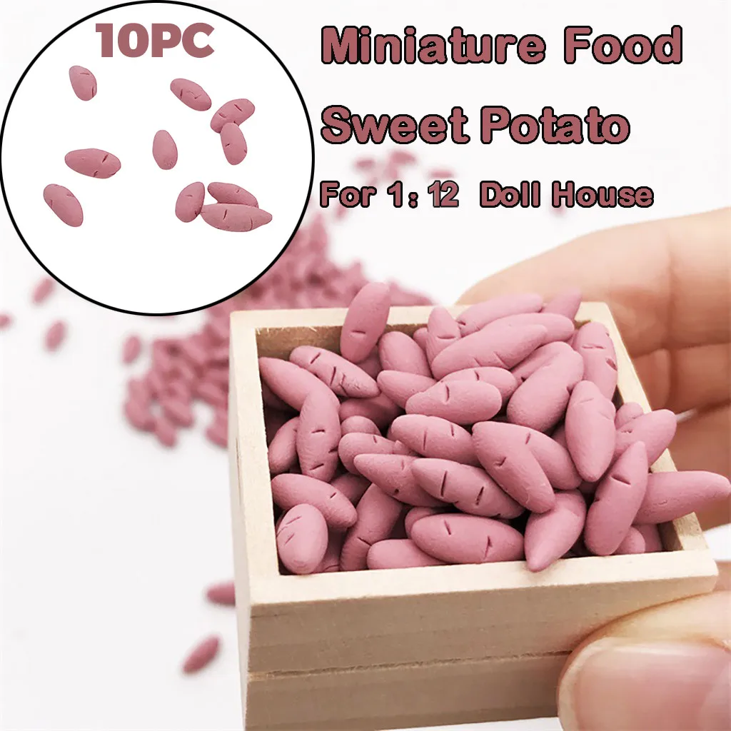 10 шт. 1:12 кукольный домик миниатюрная еда сладкий картофель кухня столовая модель