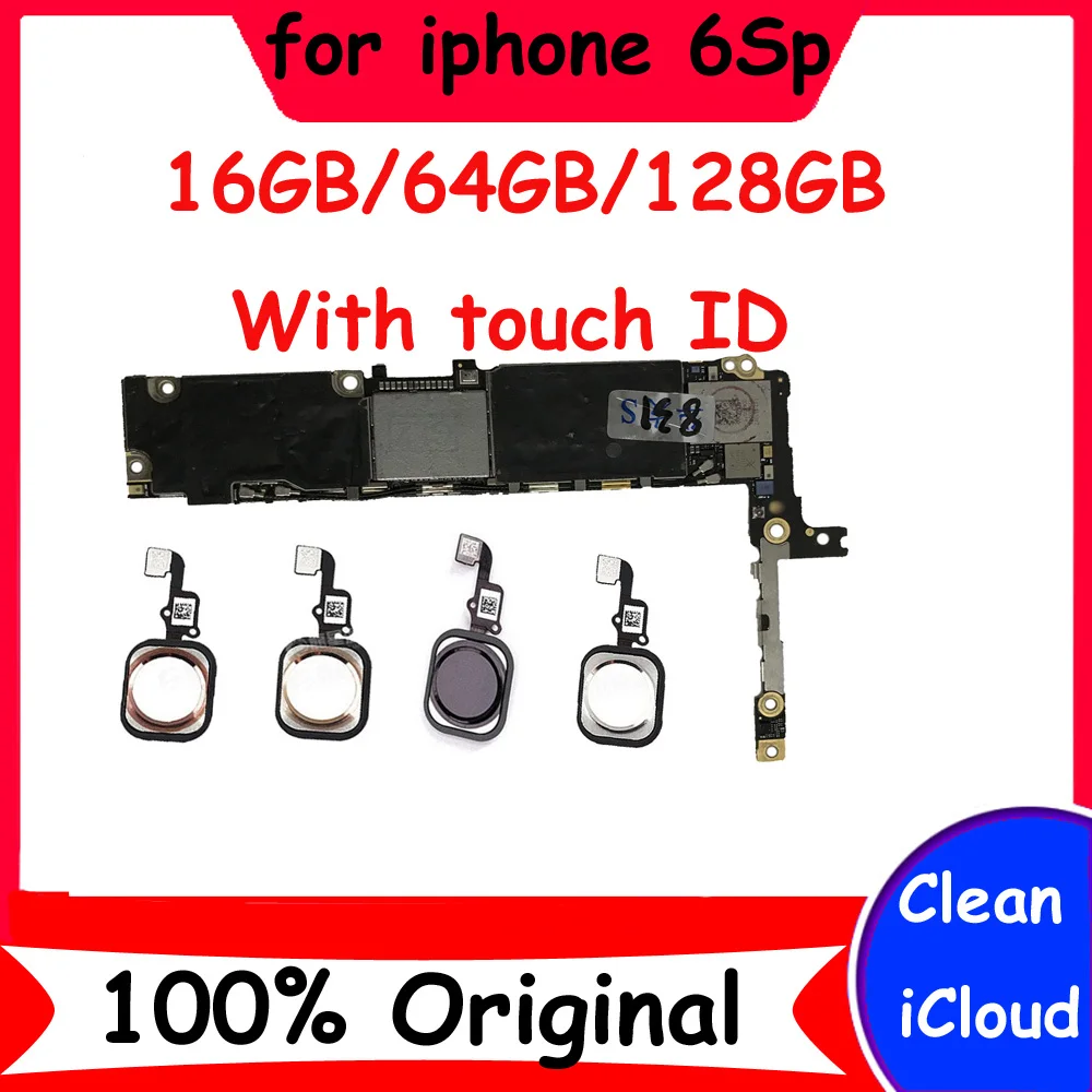 Материнская плата icloud для iPhone 6s Plus p clean 16 Гб 64 128 ГБ материнская с системой IOS +