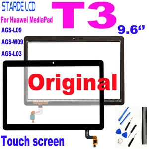 original 9 6 inch for huawei mediapad t3 10 ags l09 ags w09 ags l03 touch screen digitizer glass panel sensor replacement parts free global shipping