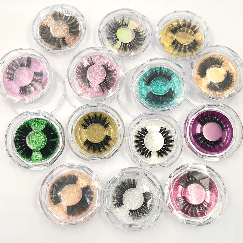 1 пара 3D норковых ресниц натуральные длинные накладные ресницы круглая коробка 3